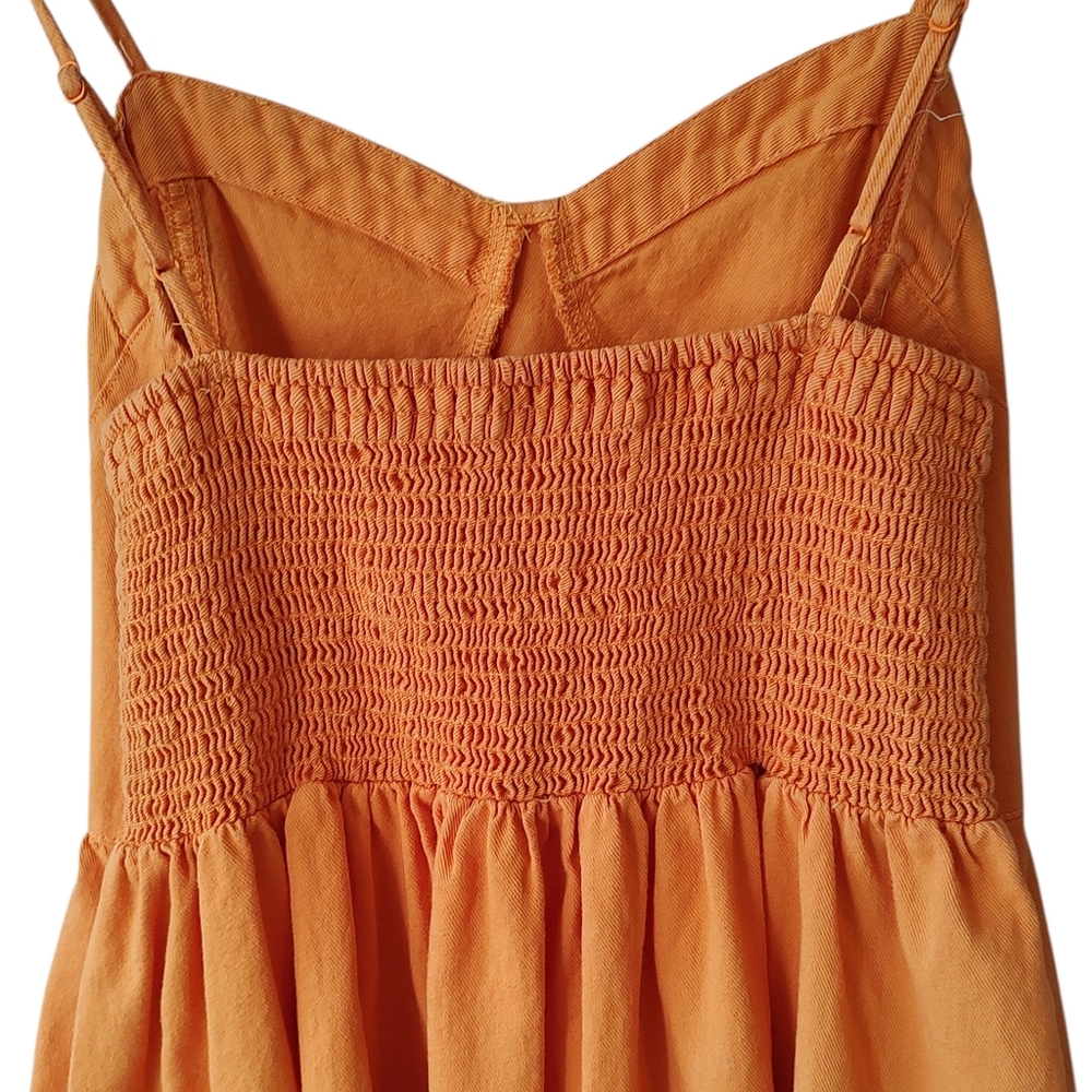 American Eagle Orange Mini Dress with Pockets Size Large - Picture 5 of 8